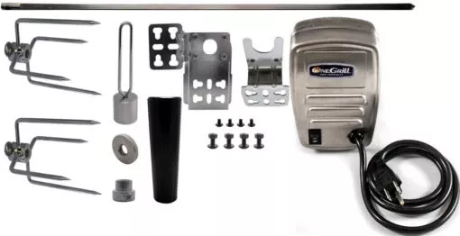 Universal Complete Grill Rotisserie Kit – 45″ X 1/2″ W/ Electric Motor