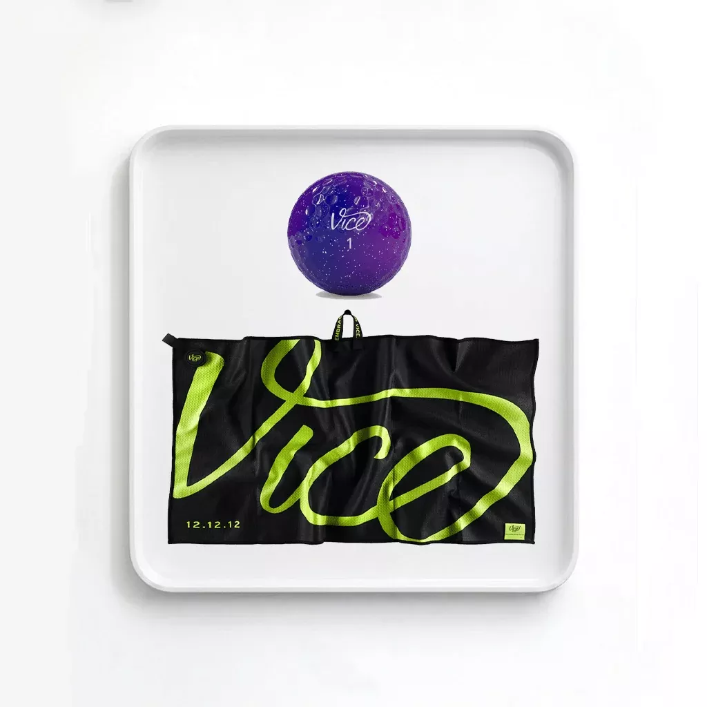 Vice GolfVice Pro Galaxy Golf Balls + Lime Towel Bundle