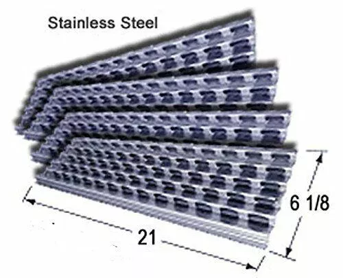 Viking Stainless Steel Gas Grill Bottom Heat Plate(Set of 6) 21″ x 6 1/8″ 94091