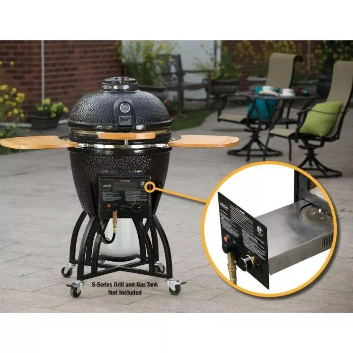 Vision Grills Quick Change Gas Insert Conversion Kit for S-Series Kamado Grill