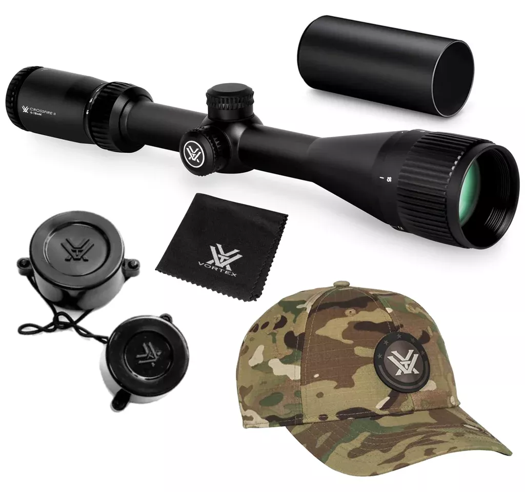 Vortex Crossfire II 6-18×44 mm AO Riflescope DEAD-HOLD BDC with Vortex Hat Bundle