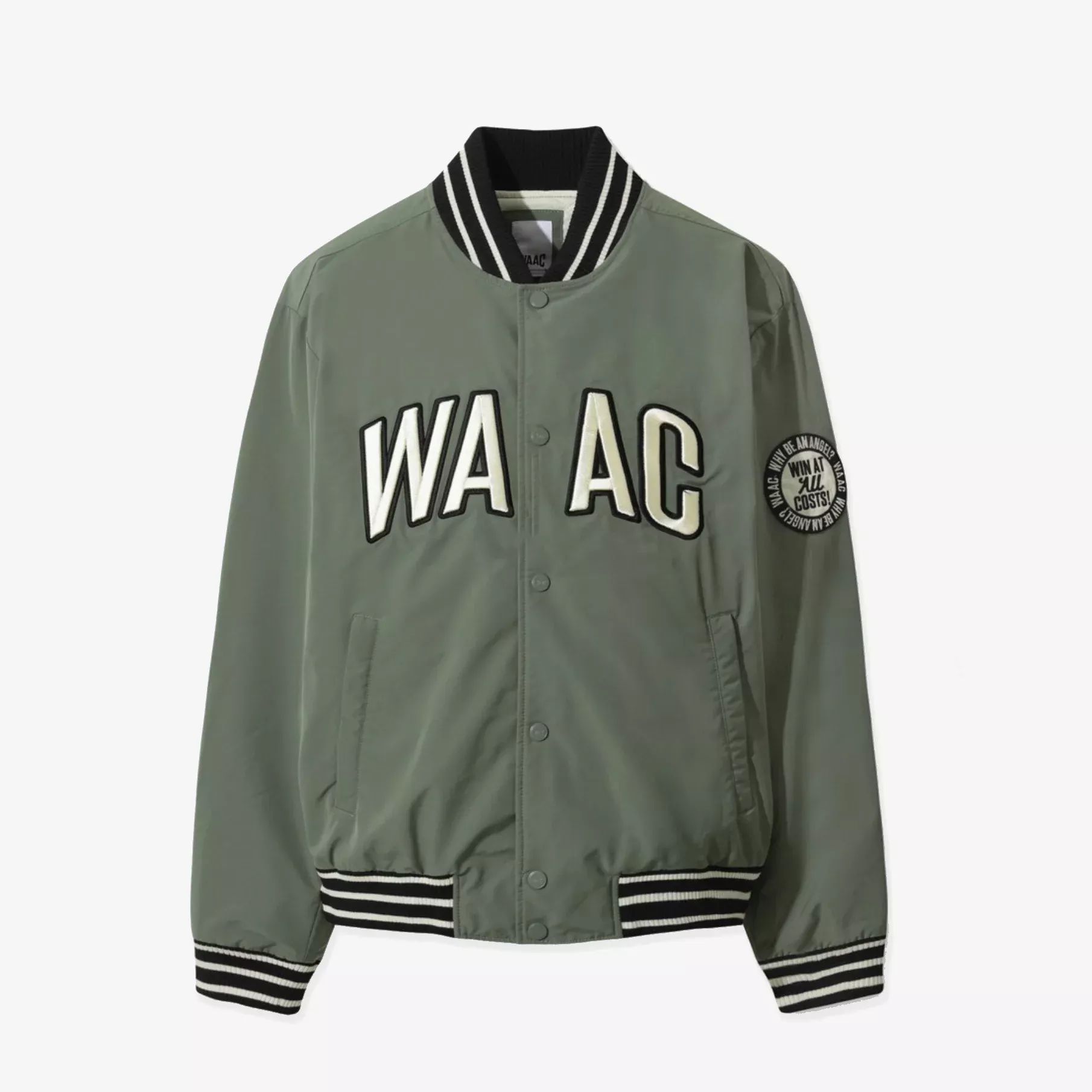 WAACMen's Padded Varsity Jacket - Olive Green
