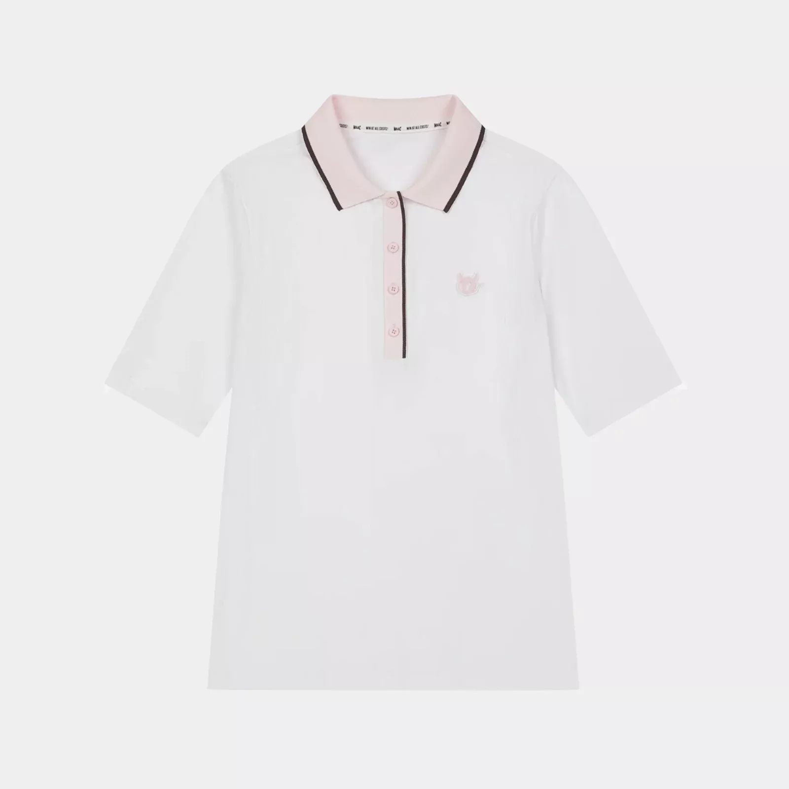 WAACWomen's Slim Fit Rib Polo - White