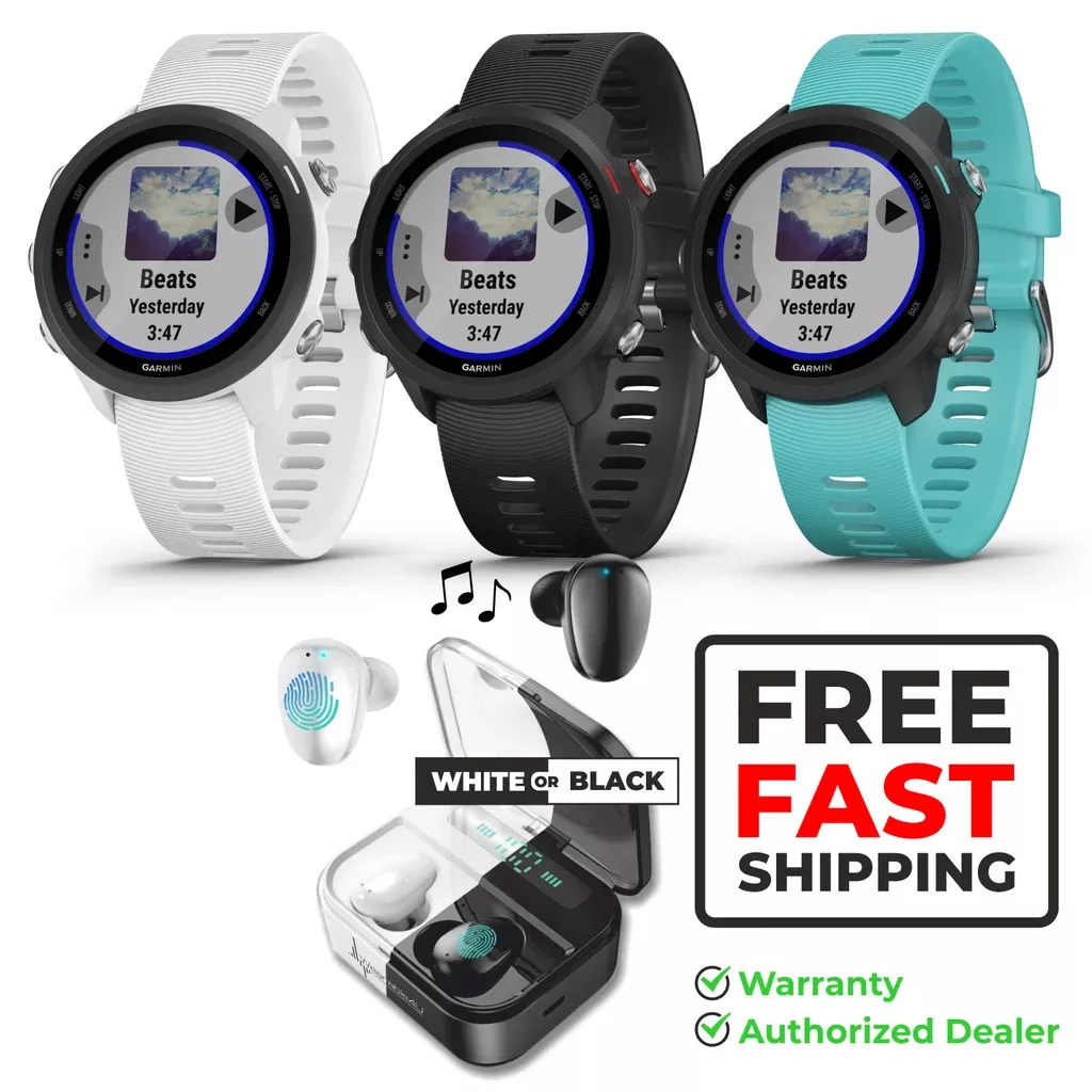 Wearable4U Garmin Forerunner 245 GPS Running Smartwatch with Included Bundle