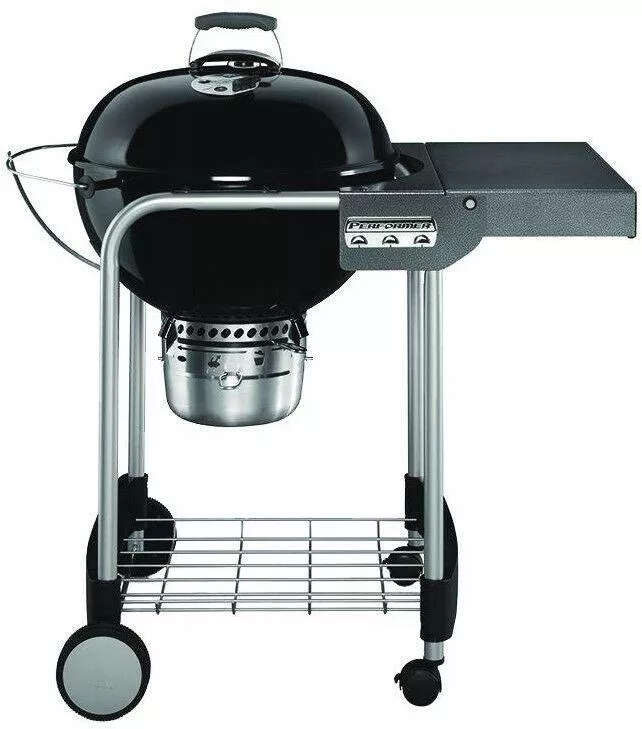 Weber 22 in. Performer Charcoal Grill Black Built-In Thermometer Storage Rack