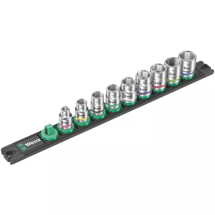Wera Tool 3/8″” Magnetic Socket Rail B 4 Socket Set