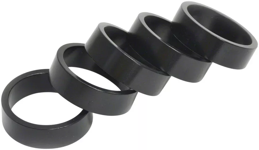 Wheels Manufacturing Aluminum Headset Spacer – 1-1/8″ 10mm Black 5-pack