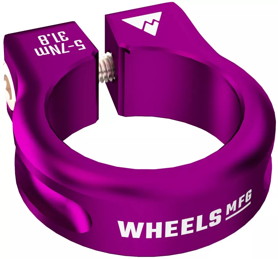 Wheels Manufacturing Seatpost Clamp – 31.8mm Bolt-On Purple