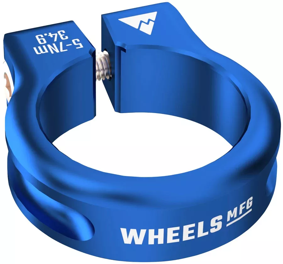 Wheels Manufacturing Seatpost Clamp – 34.9mm Bolt-On Blue