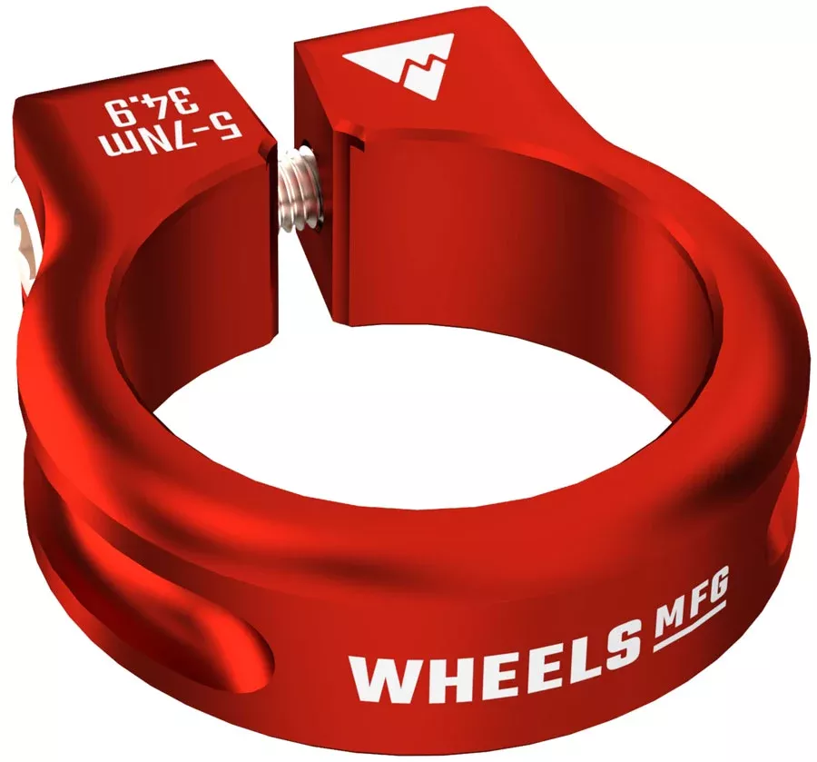 Wheels Manufacturing Seatpost Clamp – 34.9mm Bolt-On Red