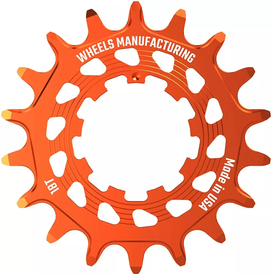 Wheels Manufacturing SOLO HG Cog – 18t Fits SOLO-HG Kits Orange