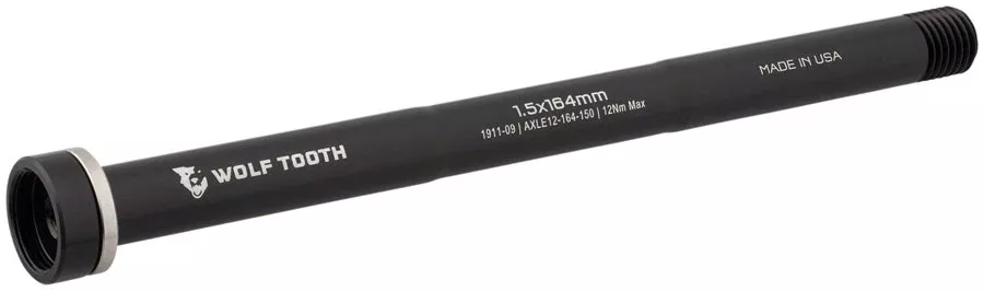 Wolf Tooth Rear Thru Axle – M12 1.5 x 164mm Black