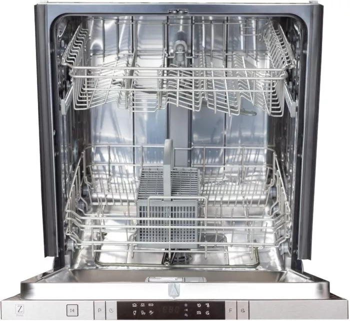 ZLINE 24 in. Top Control Dishwasher in Custom Panel Ready with Stainless Steel Tub