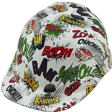 Zoom Bam Boom Style Hydro Dipped Hard Hats